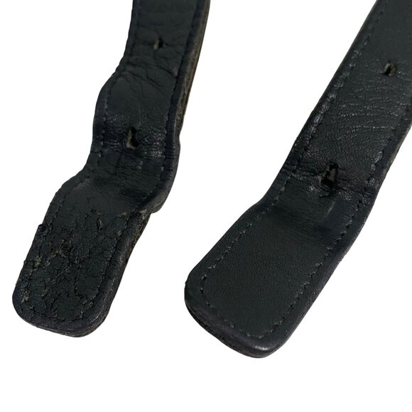 Y2K Coach 9135 Black Leather Slim Hippie Flap Saddle Bag Crossbody Bag USA - Picture 10 of 11